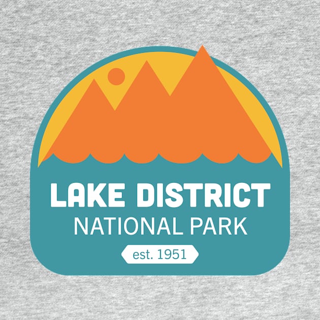 Lake District National Park Badge Logo Illustration by Bex Rocks